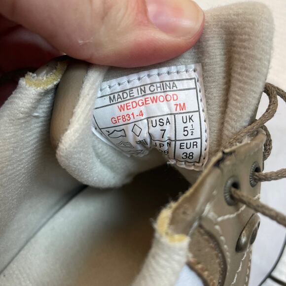 Dexter tan/white wedgewood ladies size 7 golf cleats - Picture 7 of 7